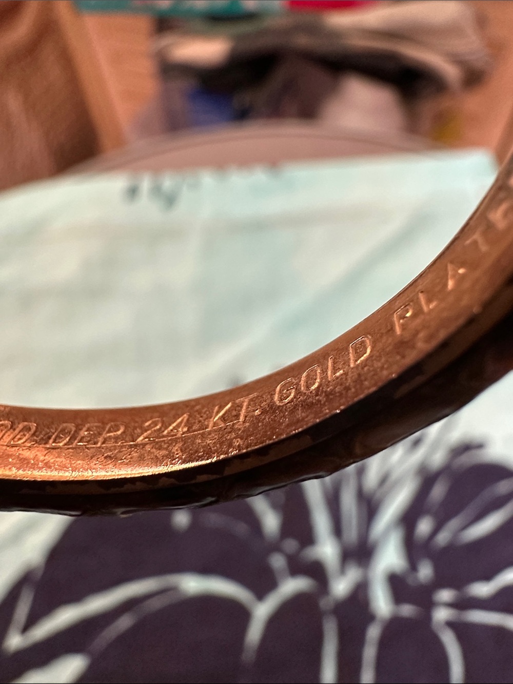 Vintage Gucci  GG bracelet, Classic tortoise shell-style inlay in 24 KT plated. - Picture 5 of 5